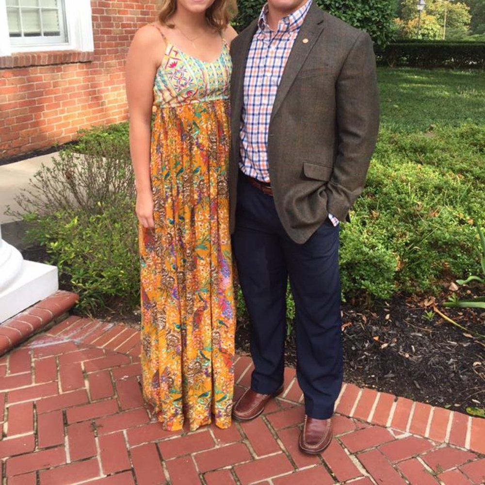 Anthropologie embroidered maxi dress